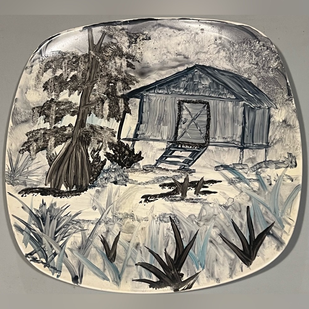 Royal Norfolk Handmade Painted Cottage Ceramic Plate 10”